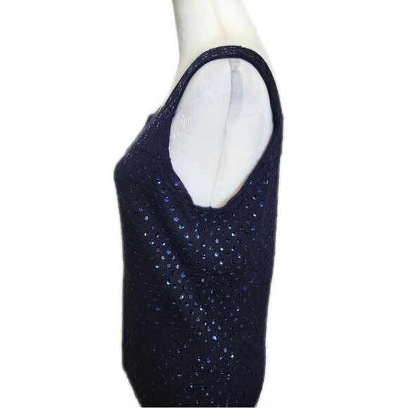 Counterparts Y2K Knit Tank Top, Sequin Detail, Beaded Hem, Size M - Picture 4 of 8